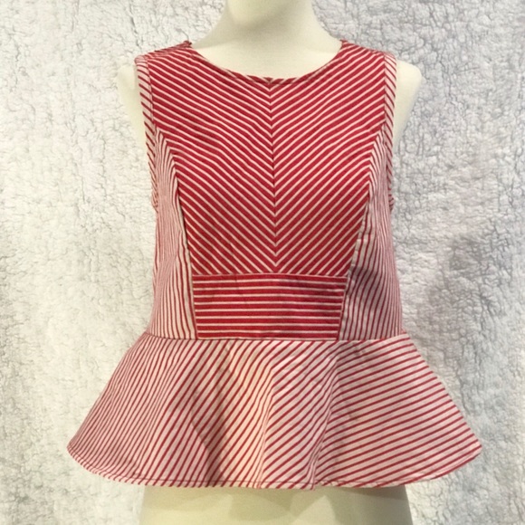 Anthropologie Tops - Anthropologie Maeve Red & White Striped Top 2